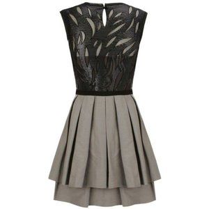 Karen Millen Dress Sequin top pleated skirt 10